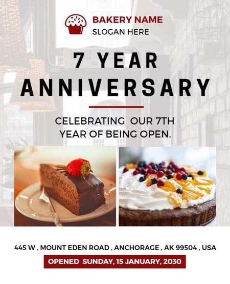 Anniversary Bakery Flyer 