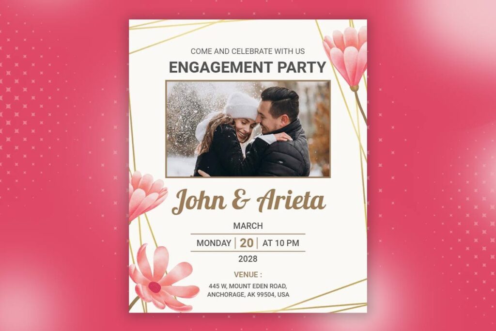 Event Flyer With Font Rule That Makes The  Flyer Professional 