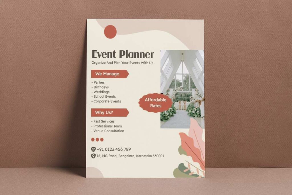 Event Planning Services Promotional Flyer Template
