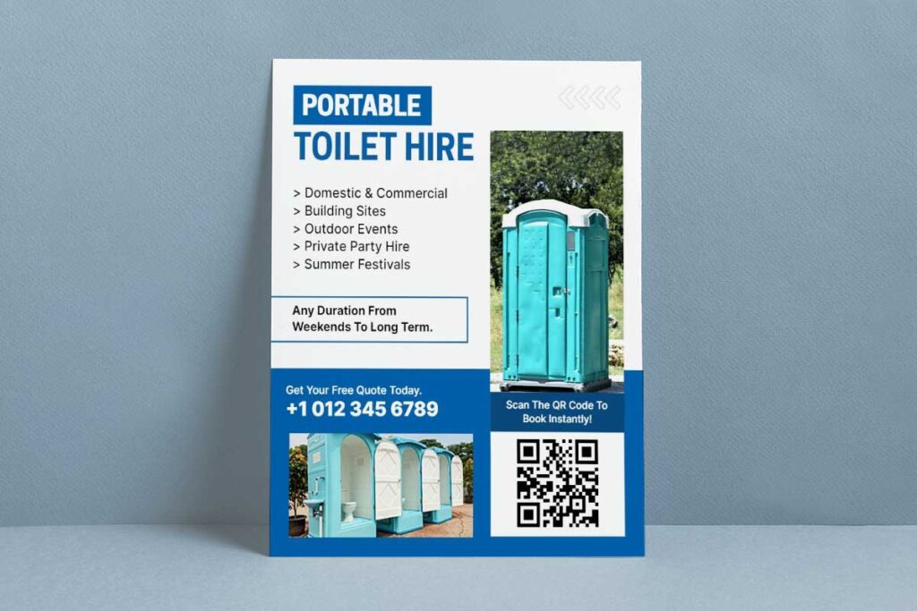 Event Portable Toilet Hire Flyer Template