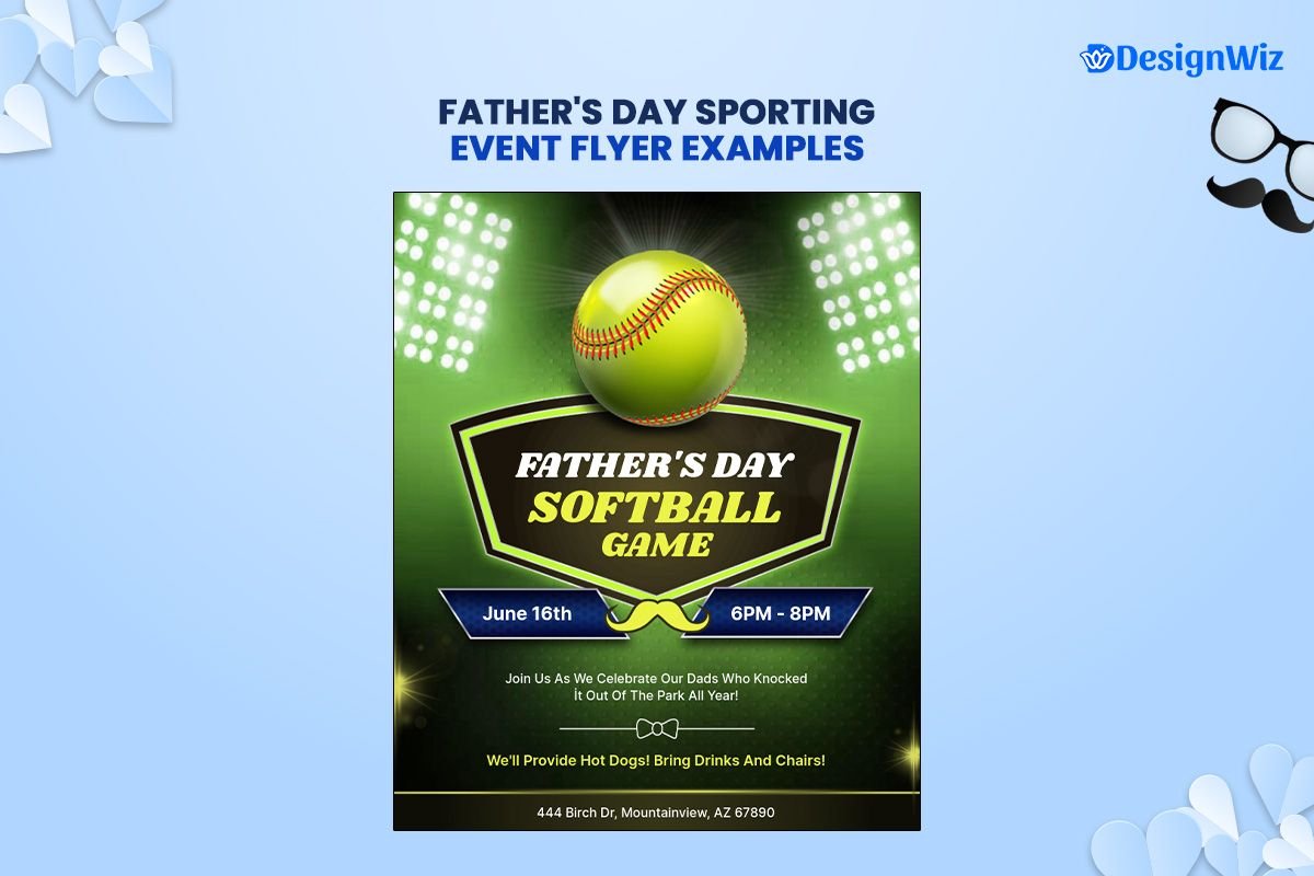 Example of Father's Day Sporting Event Flyer