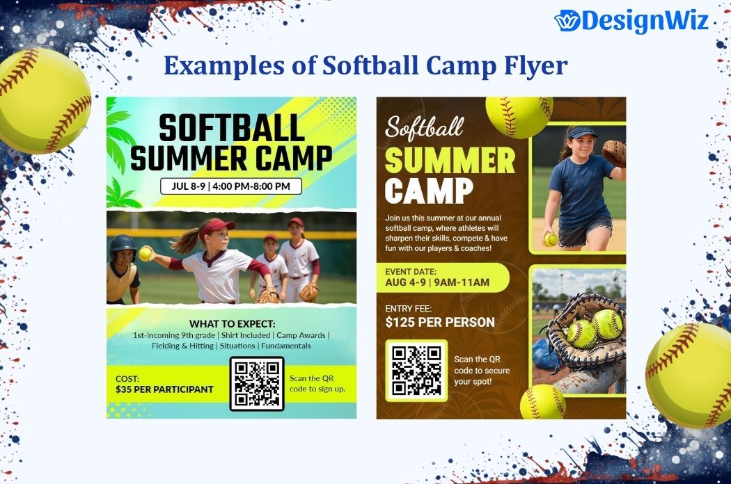Softball Camp Flyer Examples