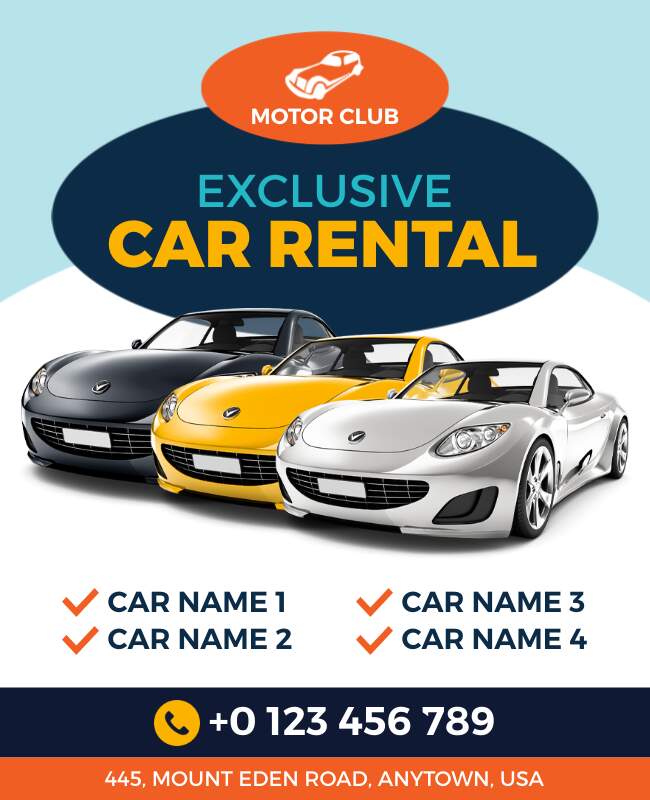 Exclusive Car Rental Flyer Template