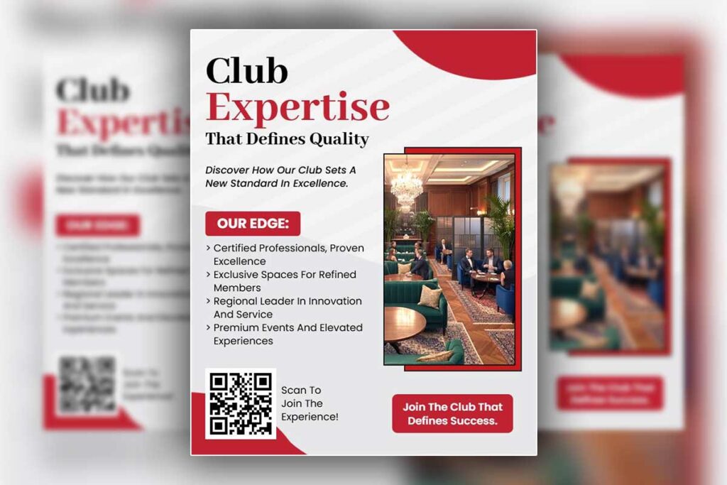 Exclusive Club Membership Invitation Flyer Template