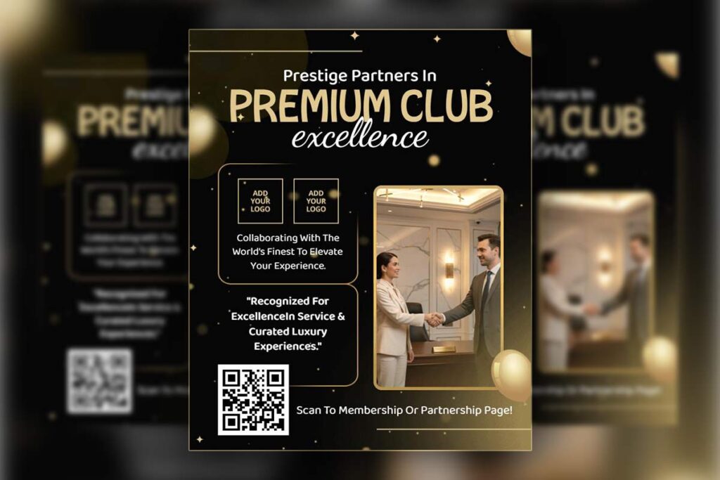 Exclusive Club Membership Partnership Flyer Template