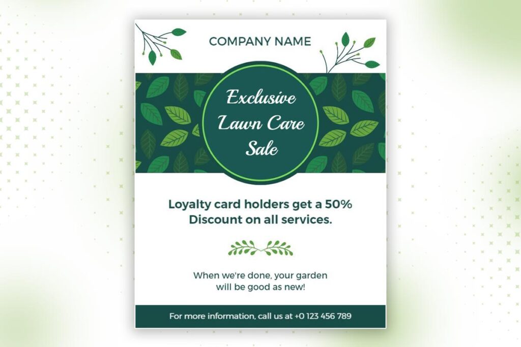 Exclusive Lawn Care Services Sale Flyer Template
