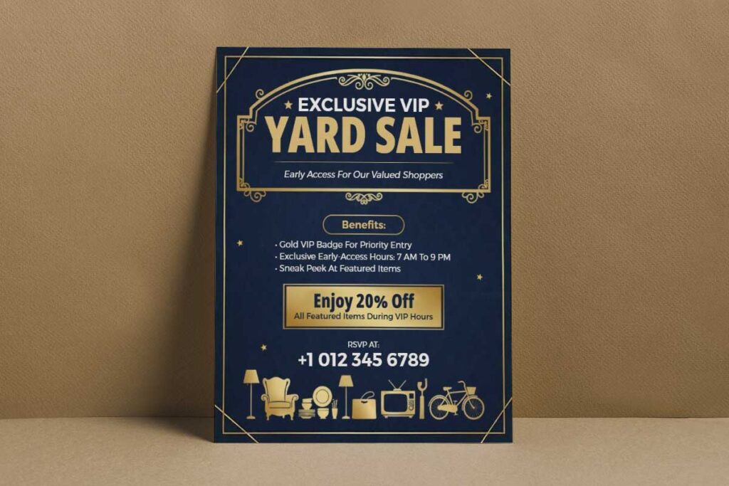 Exclusive VIP Yard Sale Event Flyer Template