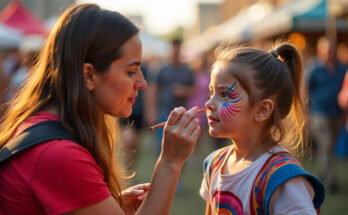 Colorful Face Painting Flyer Promoting Fun and Creative Event Activities for All Ages