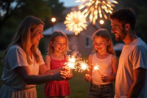 Family Celebrate 4th Of July Pictures