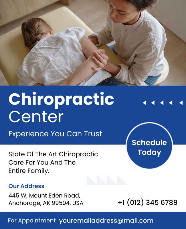 Family Chiropractic Care Center Flyer Template