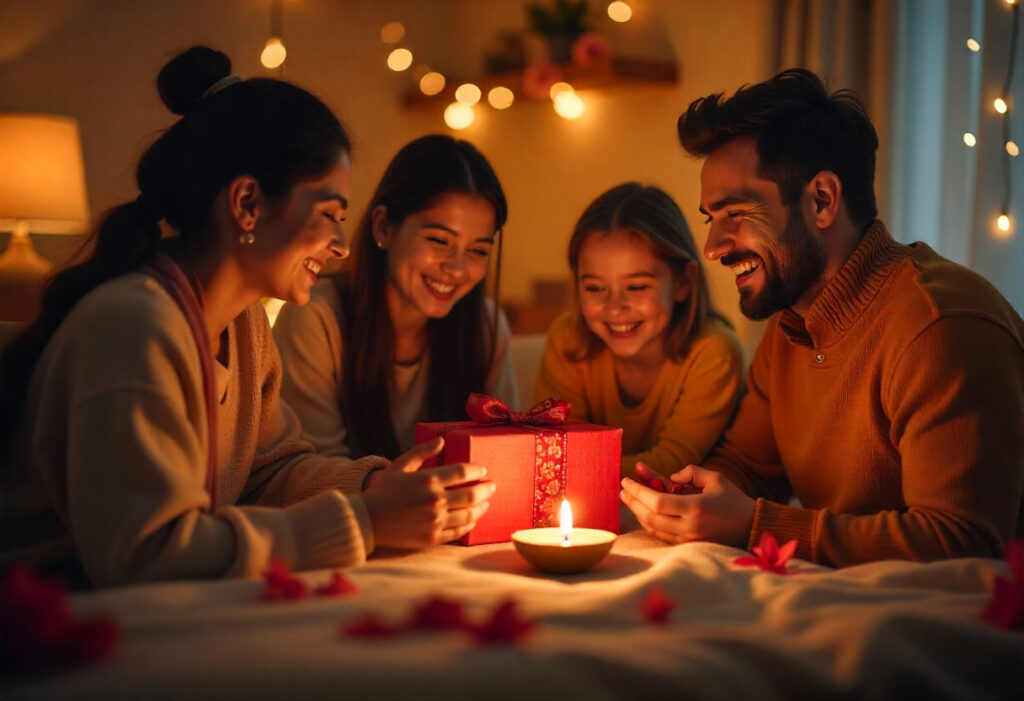 Family Gift Giving Moment