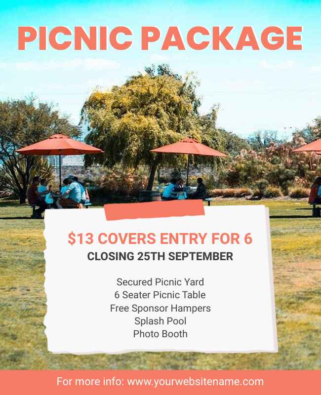 Family Picnic Package Flyer Template