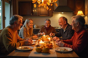 Family Thanksgiving Dinner Gathering Image