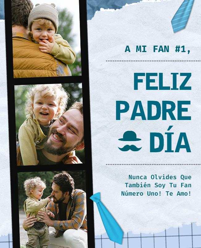 fathers day celebration family photo flyer template