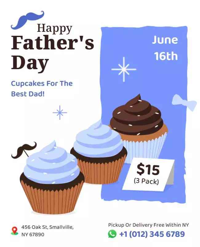 Father's Day Minimalist Typography Focused Poster Template
