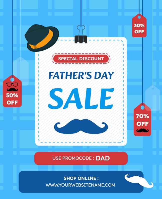 Fathers Day Retail Sale Flyer Template