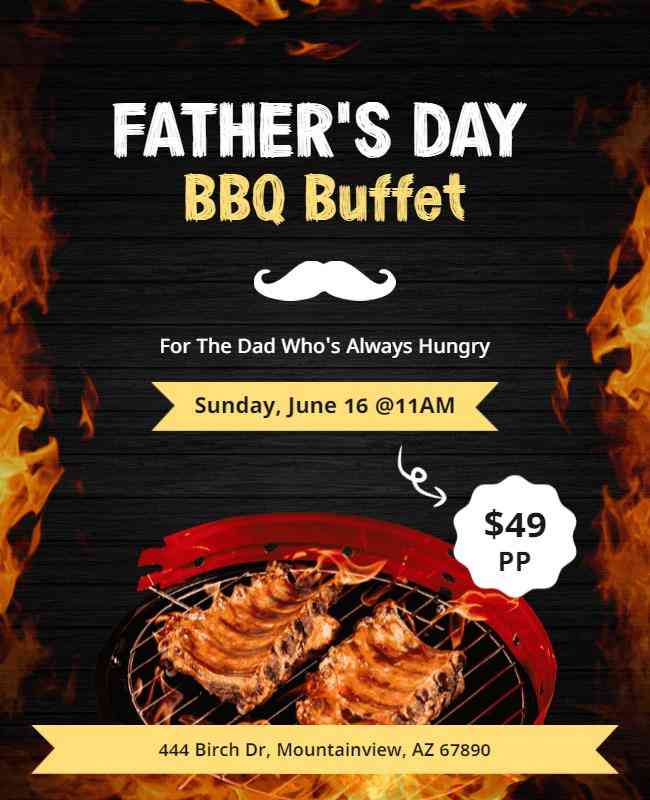 Dad's Day Minimalist Typography Focused Poster Template