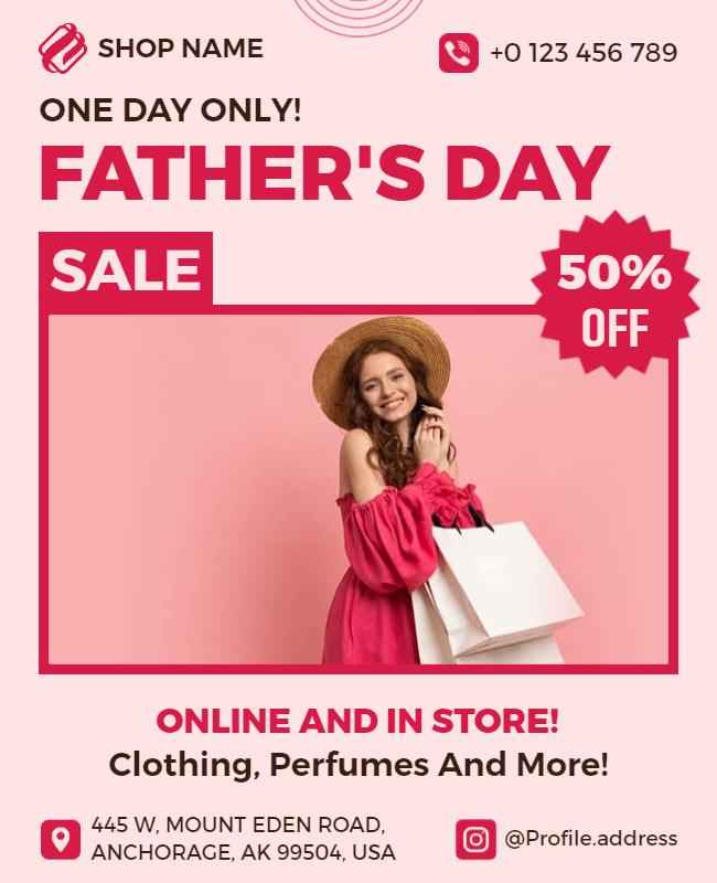 Fathers Day Retail Sale Flyers Template
