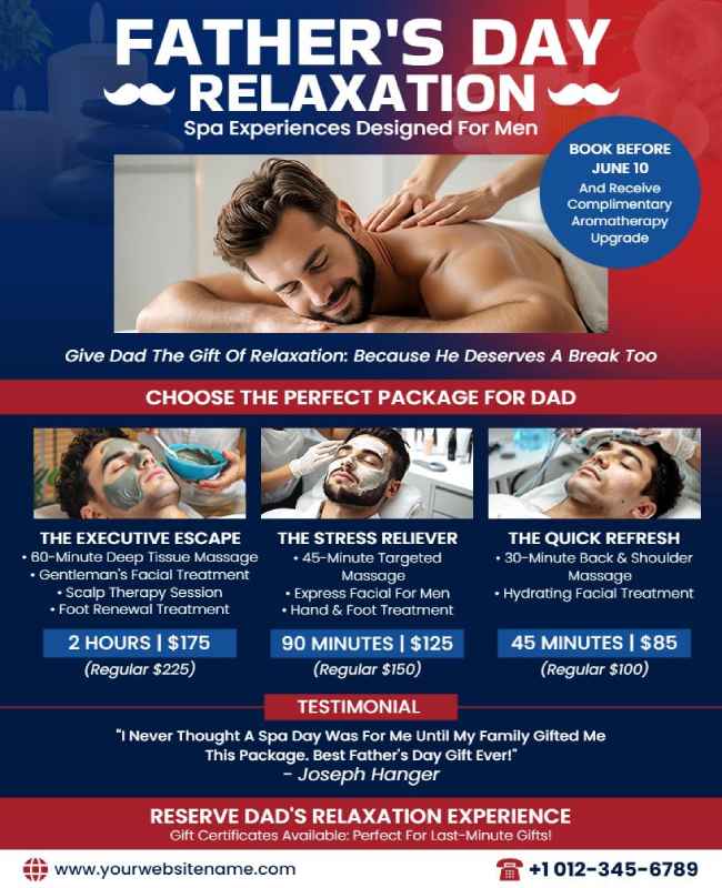 Father's Day Spa Package Template