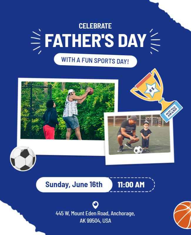 Sports Event Fathers Day Flyers Template