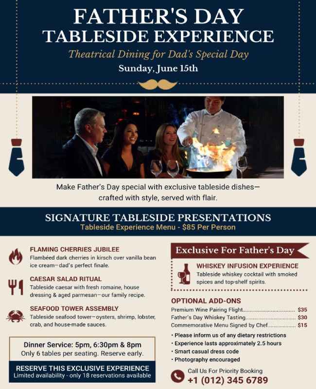 Father's Day Tableside Experience Showcase Template
