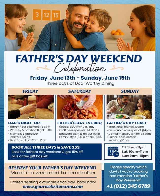 Weekend Father's Day Celebration Template