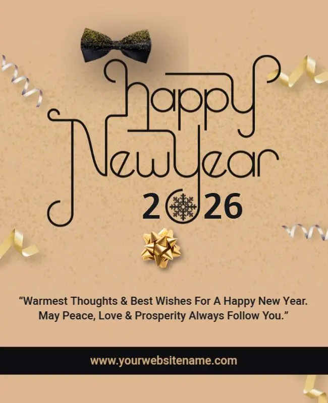 business festive 2026 new year celebration poster template