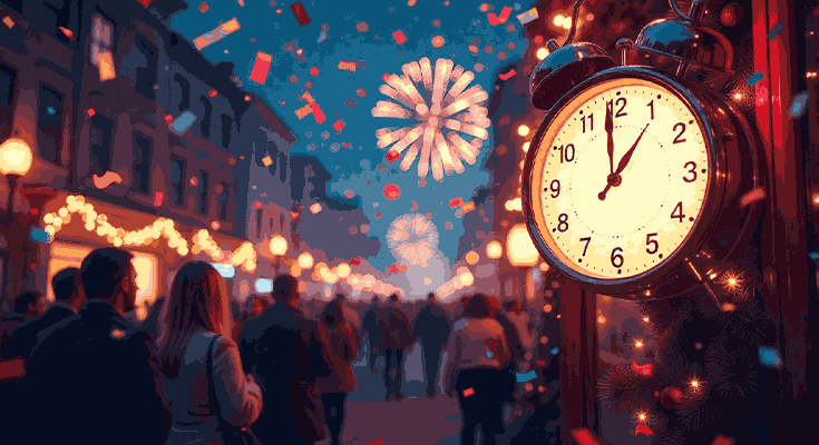 Festive Scene With Colorful Confetti