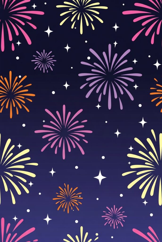 fireworks celebration vector pattern