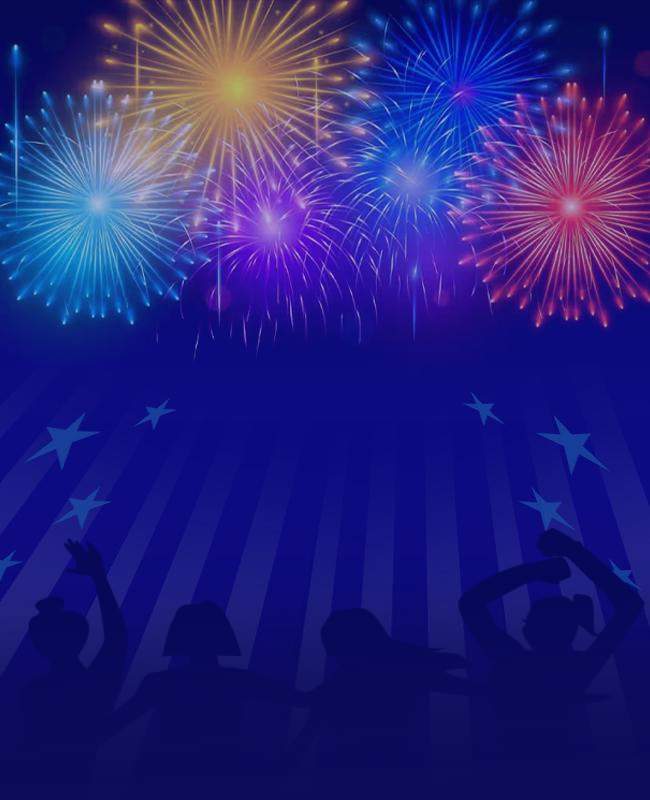A Vibrant 4th of July Fireworks Show Background