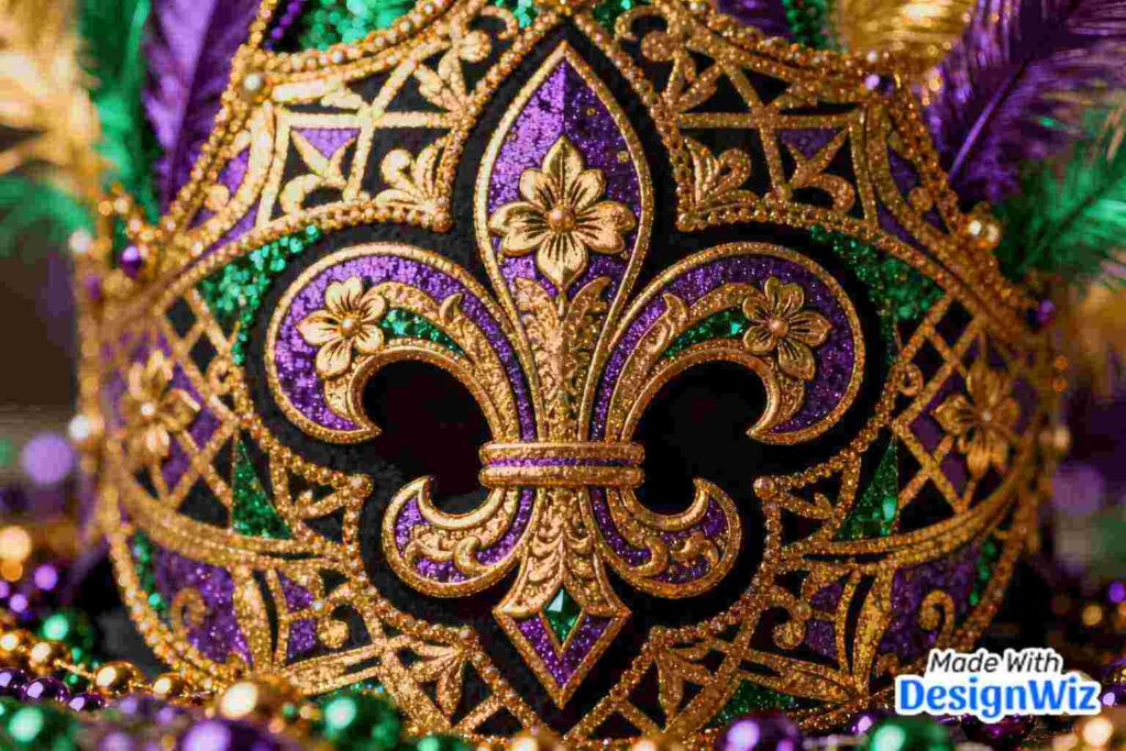 fleur de lis pattern ideal for mardi gras image and decorations