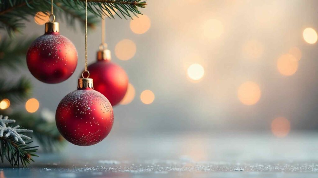 Floating Ornaments On Soft Gradient Background