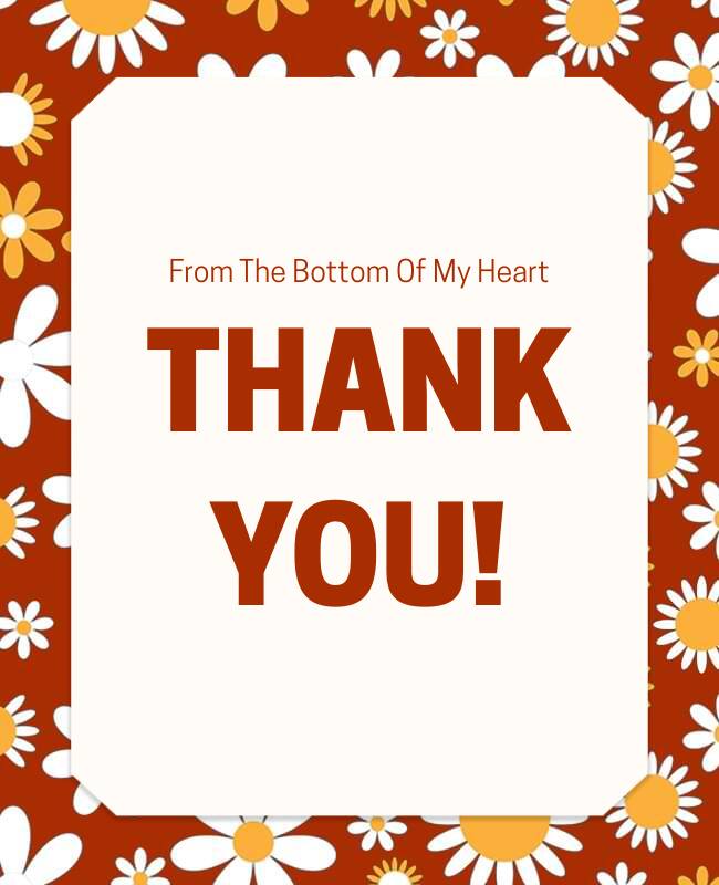 Floral Thank You Appreciation Flyer Template