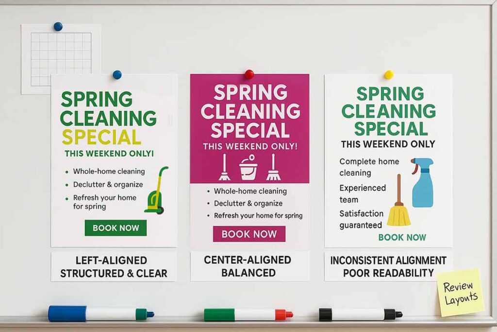 Flyer Alignment Examples