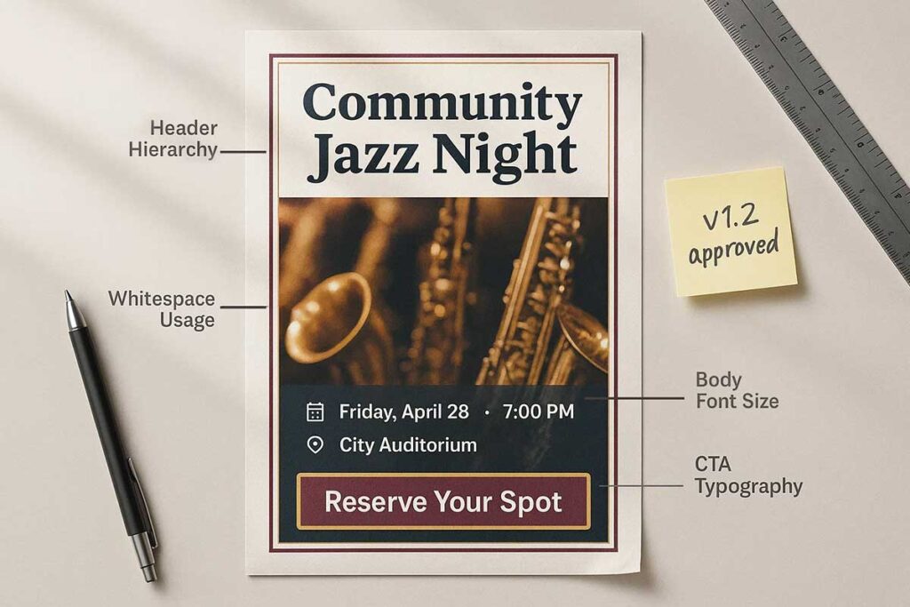 Flyer Design Example Annotated