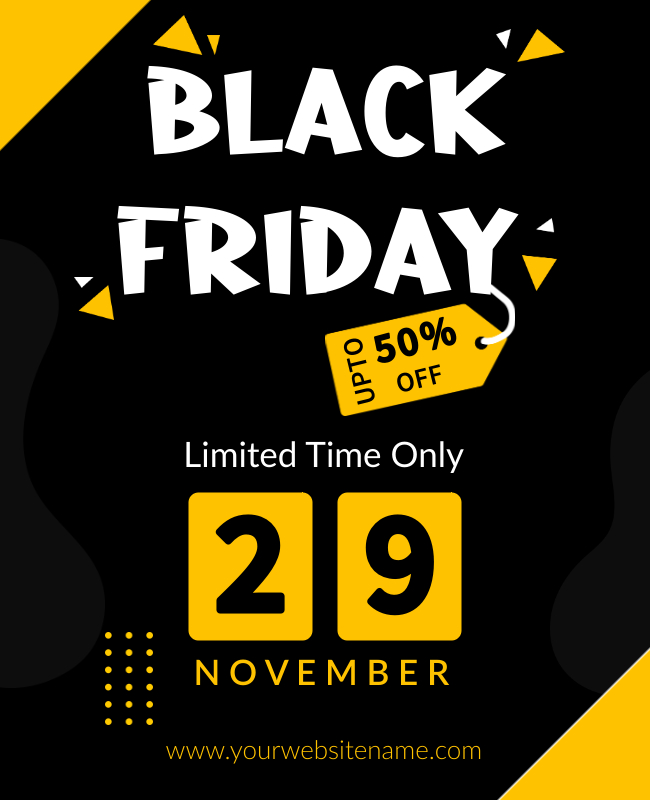 Limited Time Black Friday Discount Flyer with Bold Design