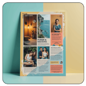 Well-structured flyer showcasing an organized and balanced layout.