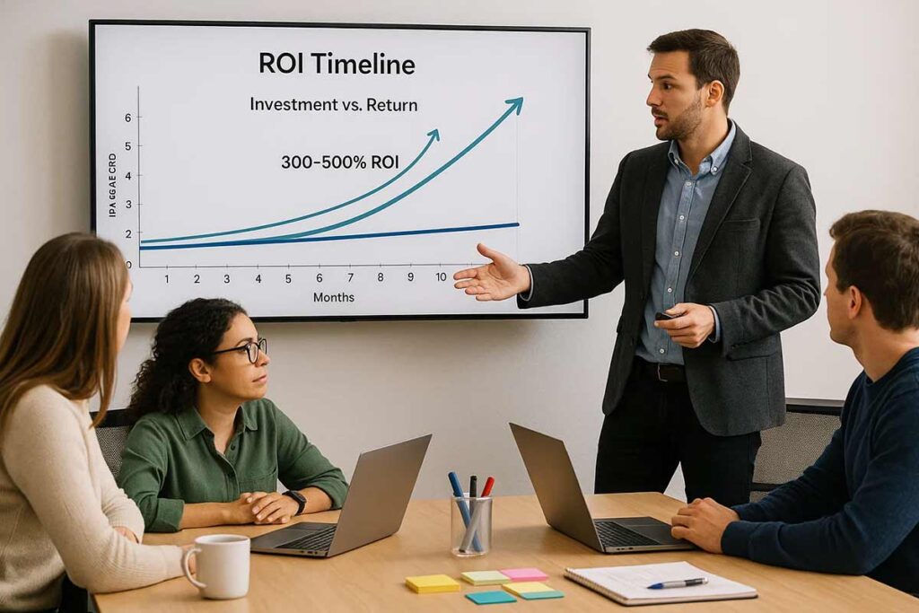 flyer maker roi timeline