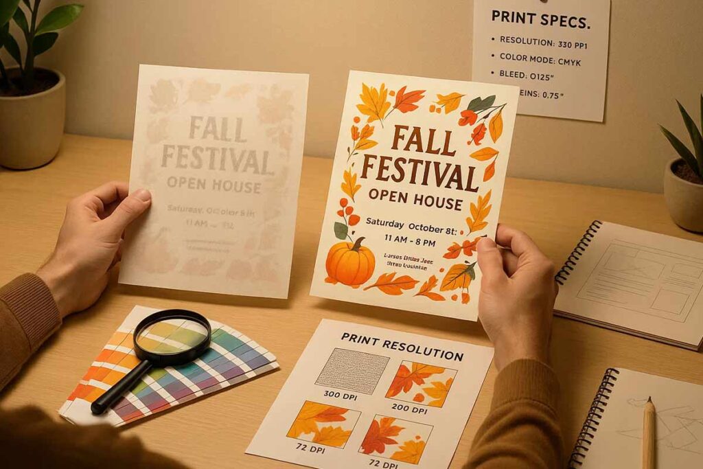High-resolution flyer examples