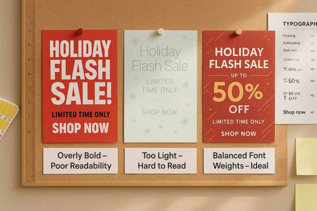 Font Weight Comparison Flyer Examples