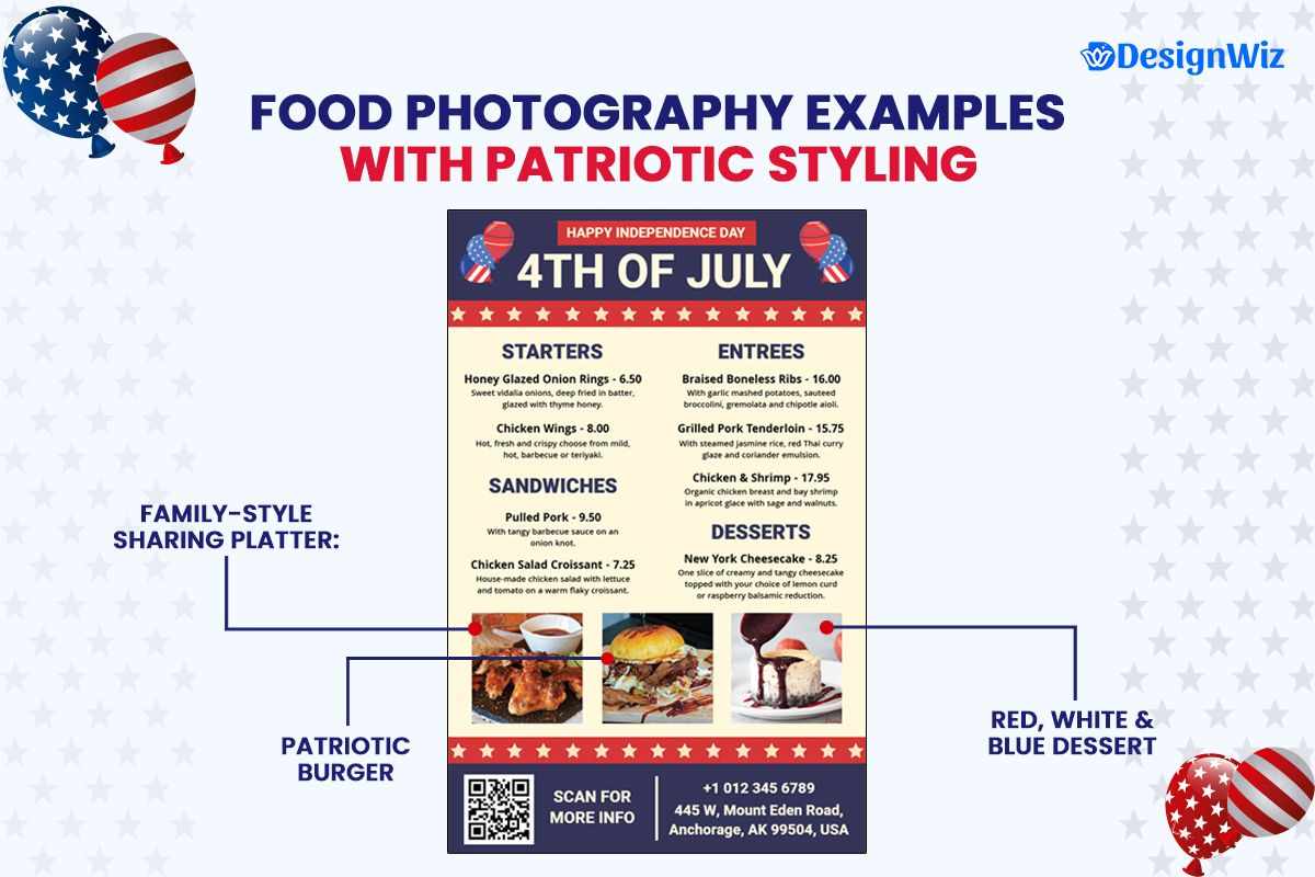 Food Photography Examples With Styling Tips For Patriotic Presentation