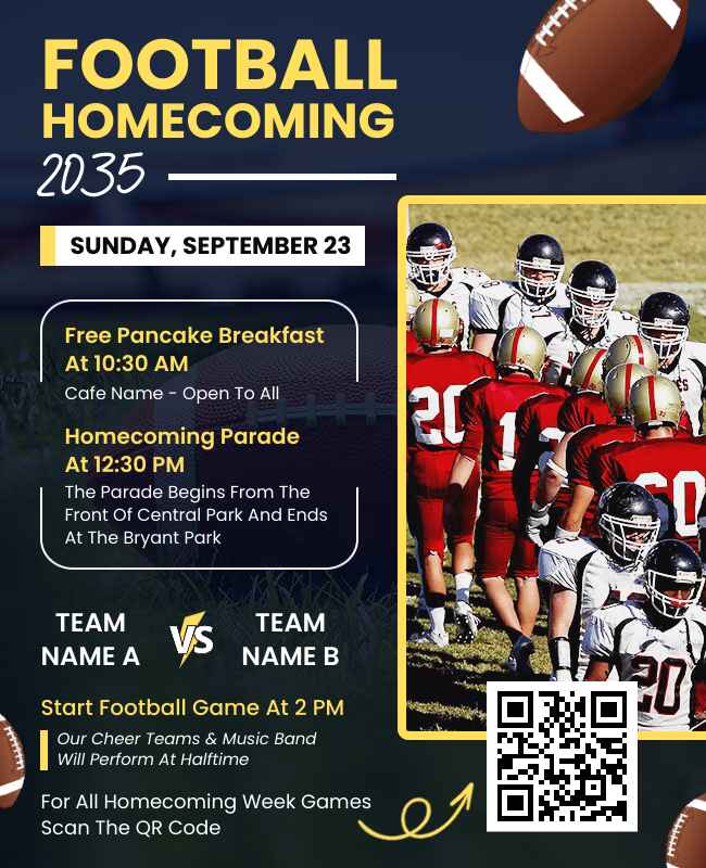 Football Homecoming Flyer Template