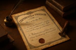 Freedom Certificate Document Picture 