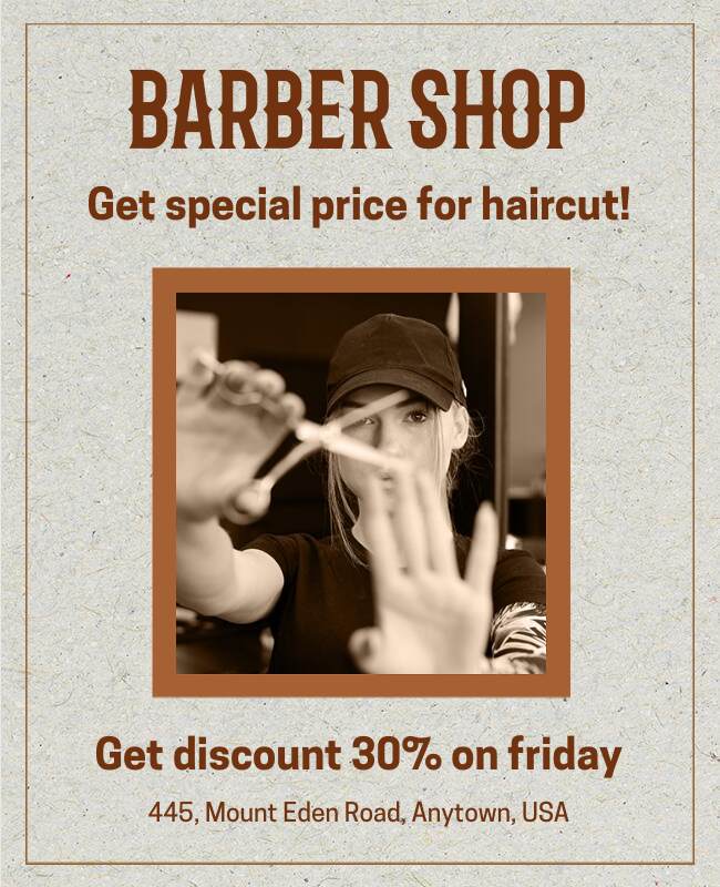 Friday Discount Haircut Flyer Template