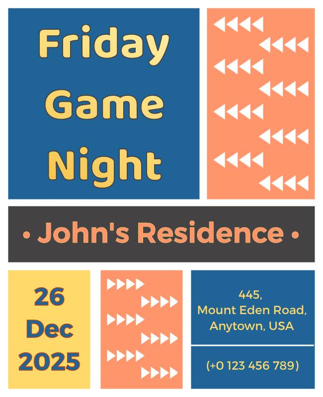 Friday Game Night Flyer Template