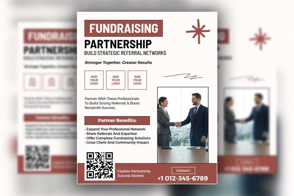 Fundraising Partnership Network Event Flyer Template