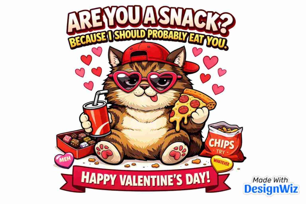 funny cat humorous happy valentines day image