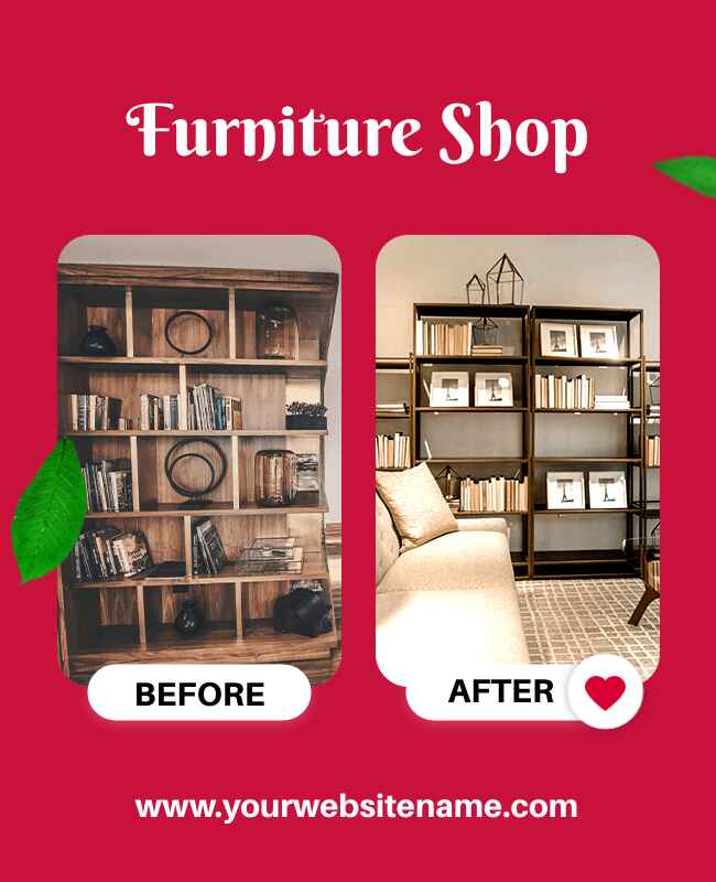 Furniture Shop Interior Transformation Flyer Template