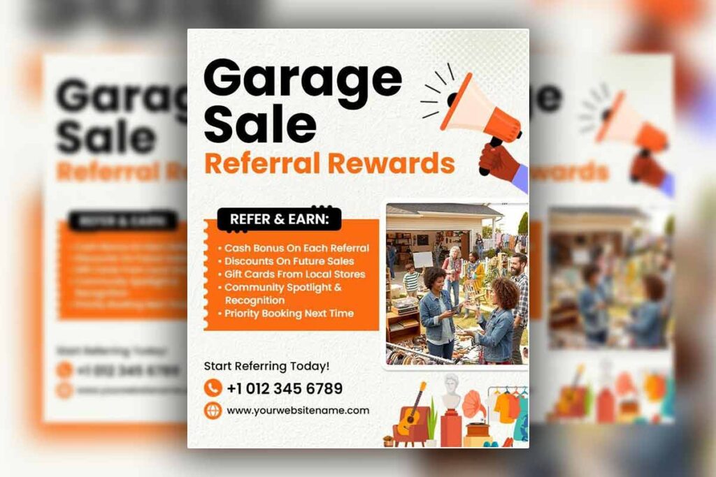 Garage Sale Referral Rewards Flyer Template
