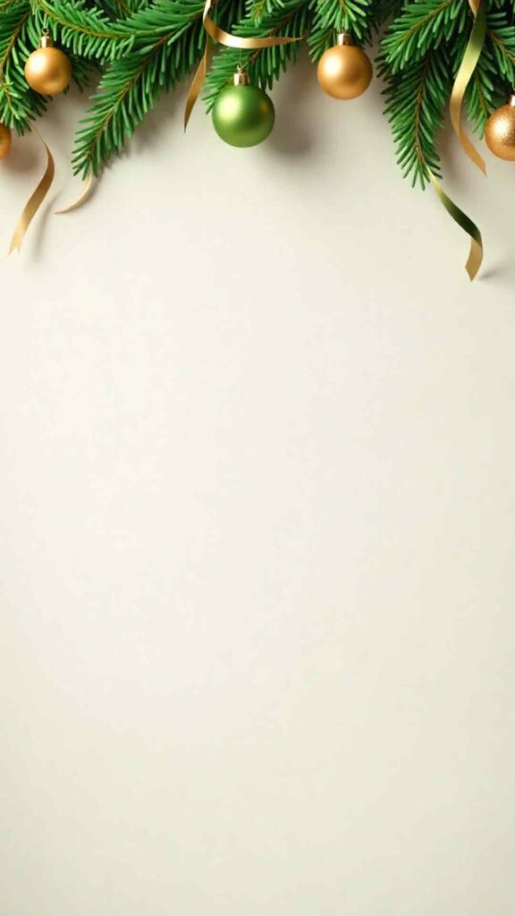 Garland And Ornaments Border Frame Background